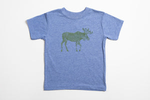 Moose Kid's Shirt Blue - Bird & Buffalo