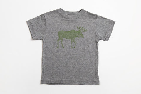 Moose Kid's Shirt Gray - Bird & Buffalo