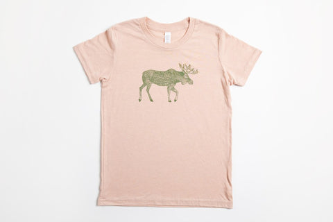 Moose Kid's Shirt Peach - Bird & Buffalo
