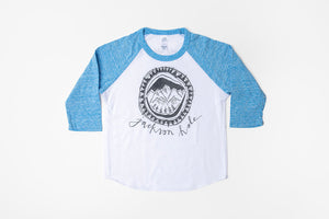 JH Logo Kid's Baseball Shirt Pool Blue/White