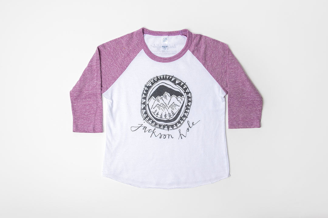 JH Logo Kid's Baseshirt Purple/White
