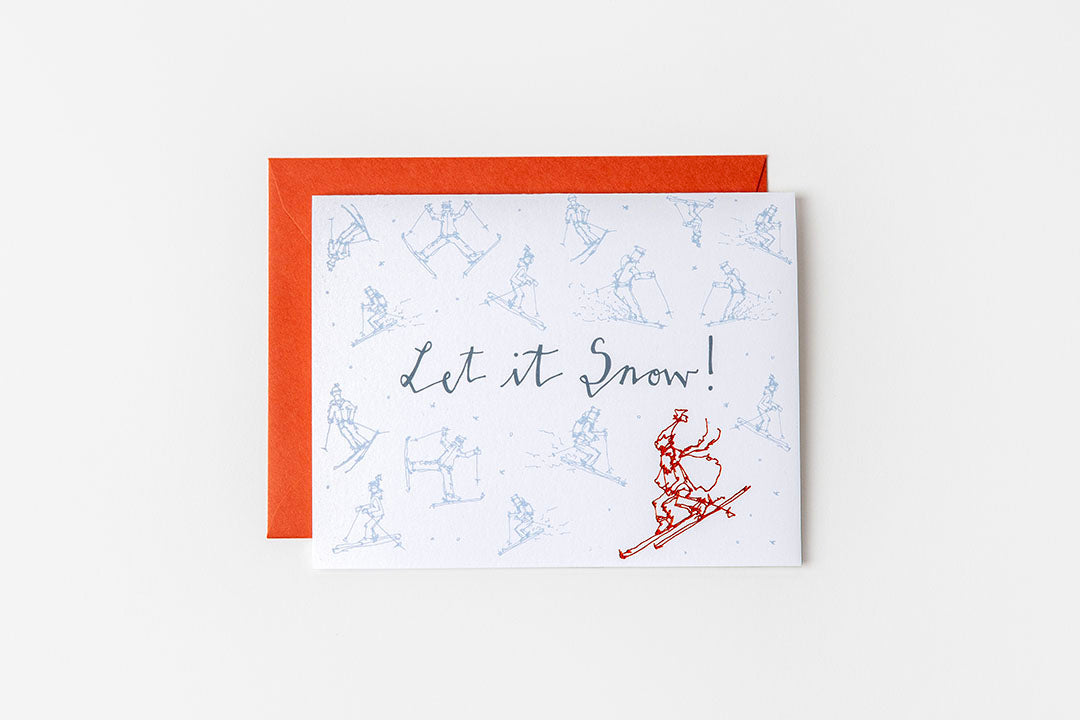 Santa Skier Foil Card - Bird & Buffalo