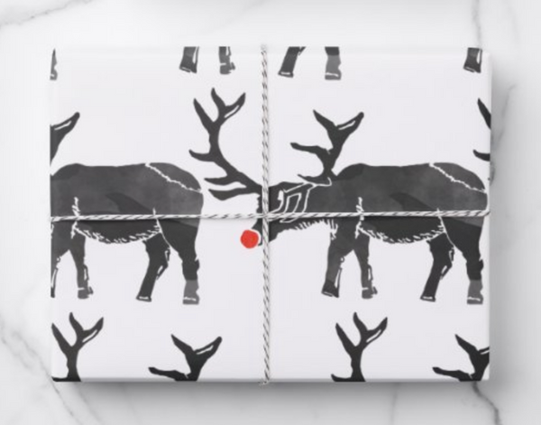 Wrapping Paper - Red Nose Animals