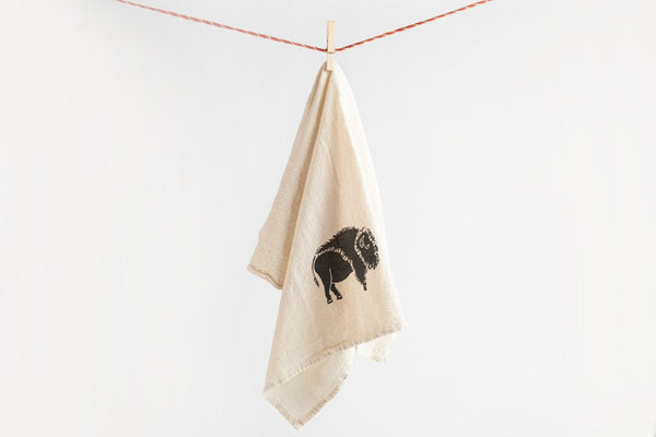 Tea Towel - Bison - Bird & Buffalo