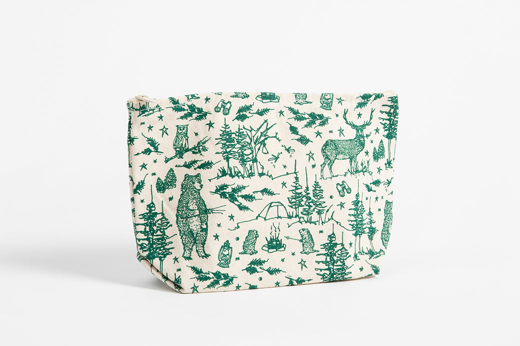 Zipper Bag - Camping Scene - Bird & Buffalo