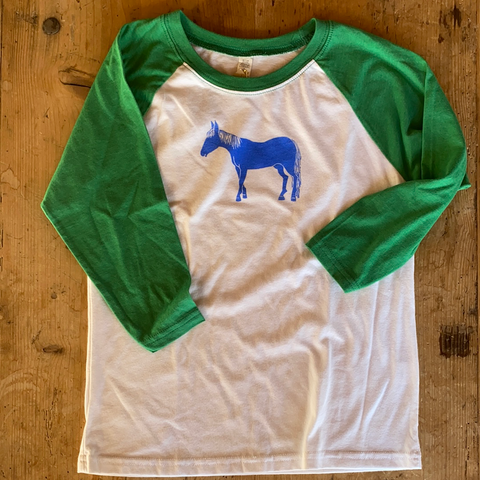 SALE - Kids baseball Shirt - Horse - Bird & Buffalo