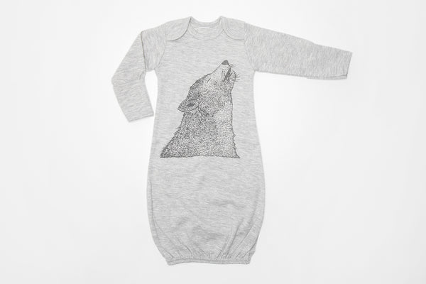 Wolf Baby Gown - Bird & Buffalo